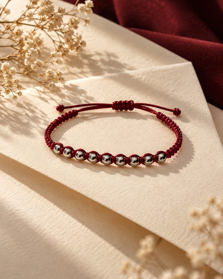 Pulsera Roja Plata